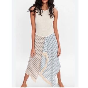 Zara asymmetrical hem midi dress